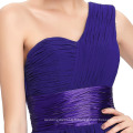 Grace Karin Nouveau modèle Nice One Shoulder Chiffon Cheap Purple Prom Tube Dress CL4106-2 #